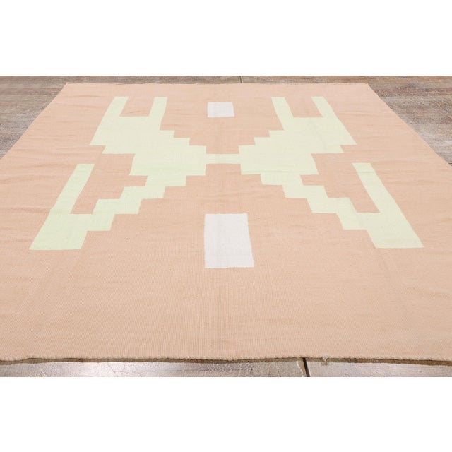 Vintage Afghani Dhurrie Rug, 05'05 X 08'08 For Sale - Image 9 of 10