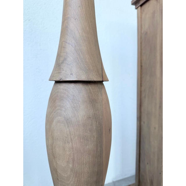 Wooden Column Pedestal Tables, 1950, Set of 2 For Sale - Image 17 of 18