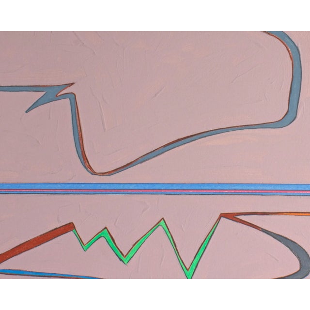 1980s 1980s Signed Abstract Mixed Media Painting by Harry Hilson For Sale - Image 5 of 9