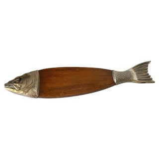 20th Century French Brown Wooden Cutting Board For Sale