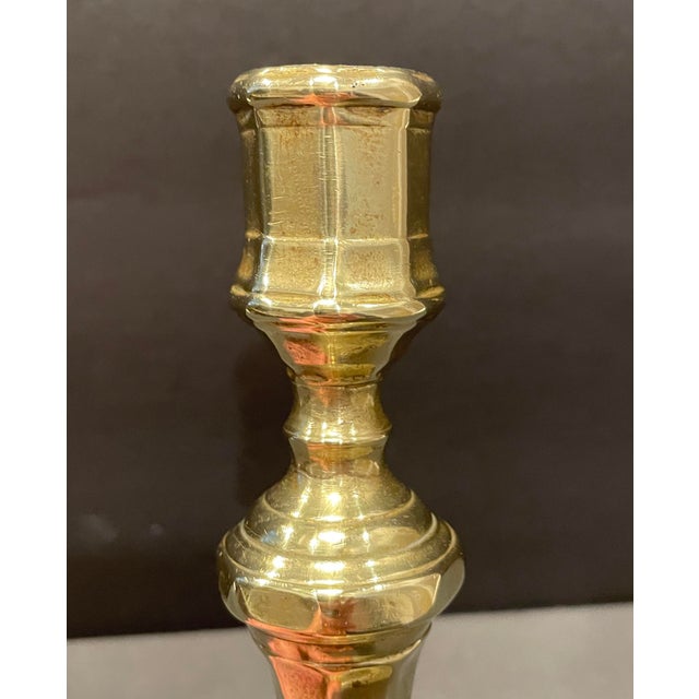18th Century Louis XIV Brass Candlestick For Sale - Image 4 of 5