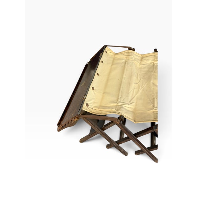 Antique Folding Campaign Bed, 1900 For Sale - Image 11 of 12