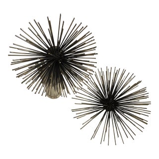 Mid-Century Modern Wall Mount Sea Urchin Sculptures- a Pair For Sale