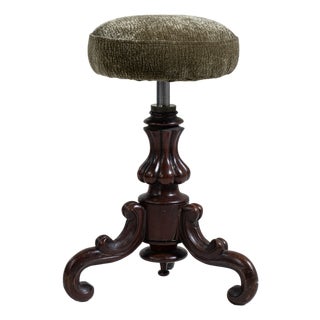 French Swivel Piano Stool, Antique, France, Late 19th Century For Sale