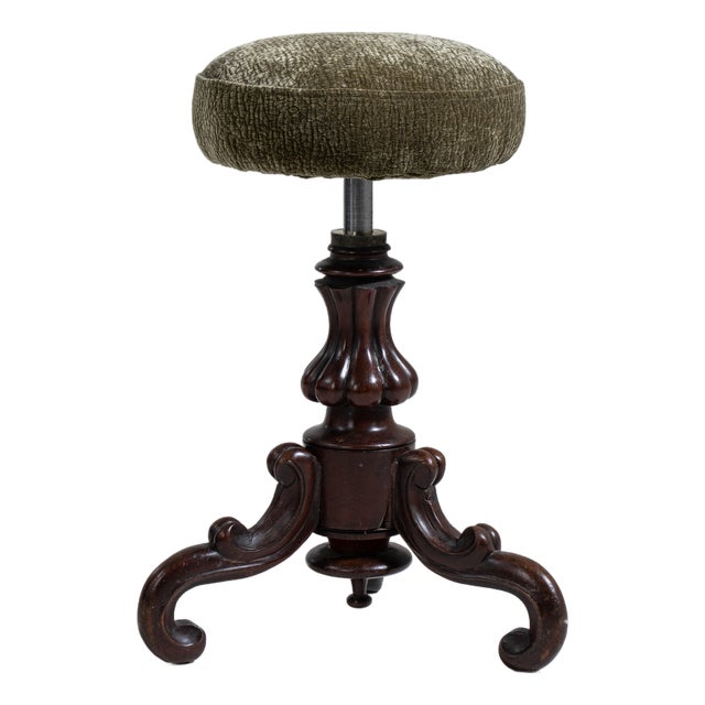 French Swivel Piano Stool, Antique, France, Late 19th Century For Sale
