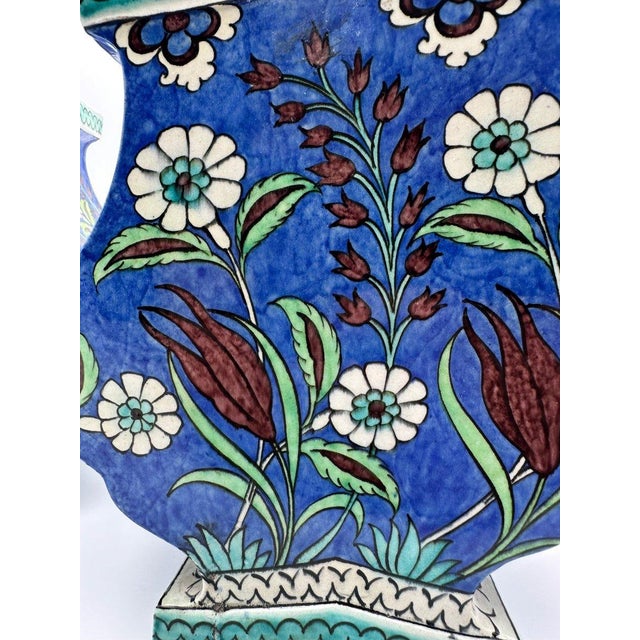 Large Ceramic Iznik Cachepot Vases from Samson, 19th Century, Set of 2 For Sale - Image 3 of 12