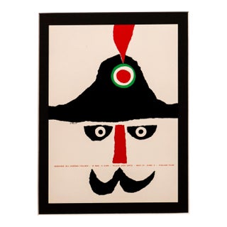 2002 Canadian Exhibition Postcard, "Semaine Du Cinéma Italien" From 1964 Canadian Film Festival Poster, Vittorio Fiorucci For Sale