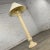 Metal Late 20th Century Column Floor Lamp With Faux Travertine Plaster Finish & Original White Coolie Shade For Sale - Image 7 of 12