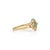Metal 14k Yellow Gold Zambian Emerald & Diamond Floral Vintage Ring Size 5.5 For Sale - Image 7 of 16