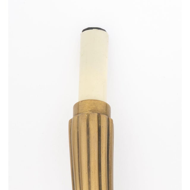 Art Deco Style Brass 2-Branch Wall Sconces, Pair For Sale In New York - Image 6 of 7