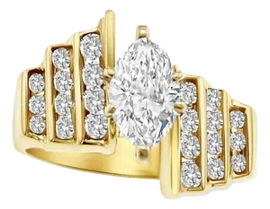 Marquise Diamond Center with Diamond Accents Engagement Ring, Size 6