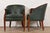 Baker Furniture Regency Carved Mahogany Leather Upholstered Lounge Chairs, Set of Four For Sale - Image 10 of 13