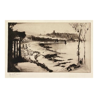 Antique Frank Mason Coastal England Etching For Sale