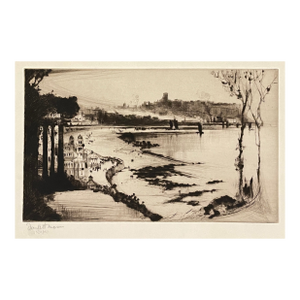Antique Frank Mason Coastal England Etching