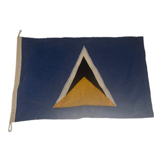 Vintage St. Lucia Nautical Flag Burgee For Sale