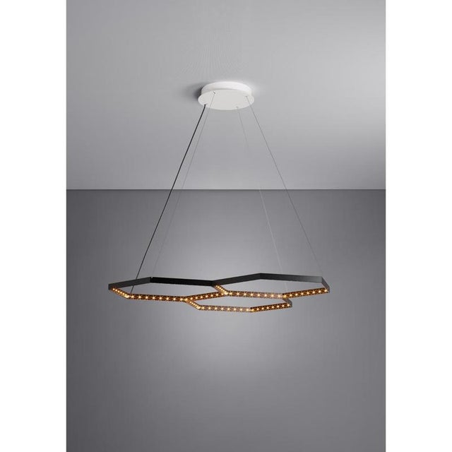 Contemporary Hexa 3 Pendant Lamp by Le Deun Luminaires For Sale - Image 3 of 5