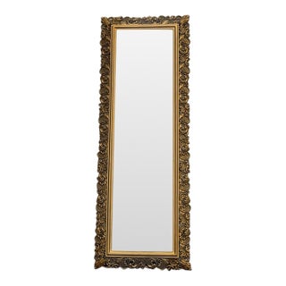Vintage Carved Giltwood Baroque Rococo Mirror For Sale