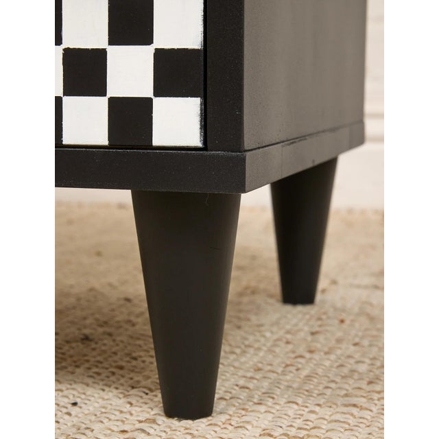 Mid 20th Century Black and White Nightstand For Sale - Image 10 of 11