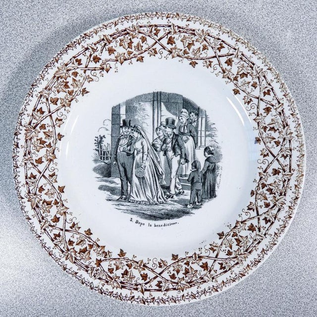 Wedding Series Plates in Porcelain by S.C.Richard, 1890s For Sale - Image 9 of 18