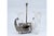 Cruet with Silver Structure Cut Into the Shape of Nave with Two Cut Glass Cruets on Four Raised Feet and Silver Lid Support For Sale - Image 6 of 11