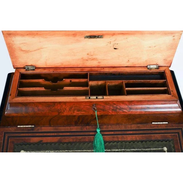 Antique Victorian Burr Walnut and Inlaid Davenport Desk, 1800s For Sale - Image 15 of 18