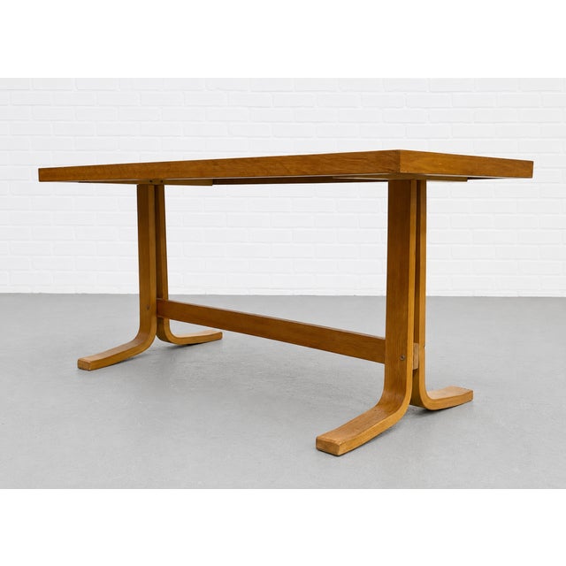 Mid-Century Modern Mid Century Modern Oak Bentwood Entryway Table, C. 1960’s For Sale - Image 3 of 10