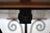 Scrolled Iron Base Coconut Top Dining Room Table For Sale - Image 9 of 14