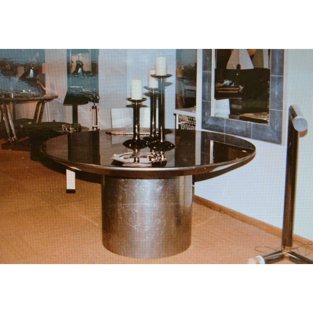 Karl Springer LTD Set of 3 Karl Springer Ltd. Polished Brass Nesting Pillar Candlesticks Holders, 1985 For Sale - Image 4 of 12