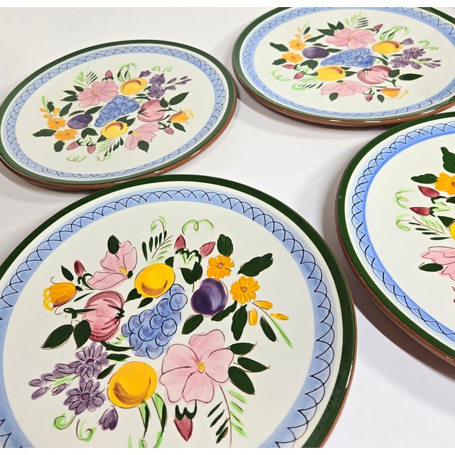 Mid 20th Century Stangl Fruit and Flowers Plates- Set of Four For Sale - Image 5 of 12