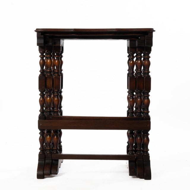 Late 19th Century Walnut Nesting Tables For Sale - Image 6 of 17