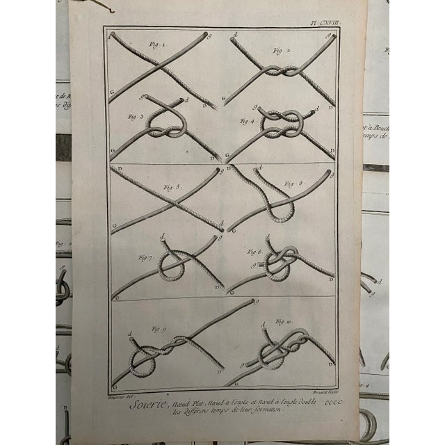 Set of five 18th century engraving from Denis Diderot's Encyclopédie depicting the weaving.