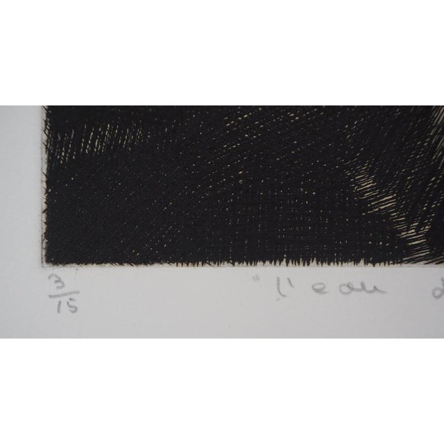 Françoise Bicaut, The Water of the Moon Will Leave Its Plates in the Desert, 1982, Original Etching For Sale - Image 8 of 10