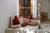 Textile Palais Outdoor Cushion in Jackie Camel & Red, 20x12 Inch For Sale - Image 7 of 8