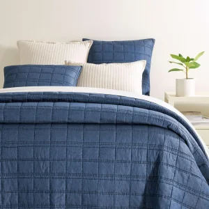 Pine Cone Hill by Annie Selke Atlas Denim Quilt, King