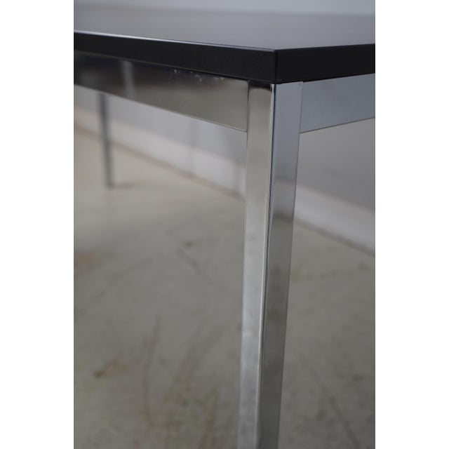 Metal Modern Design Chrome Base Top Dining Table or Desk For Sale - Image 7 of 12