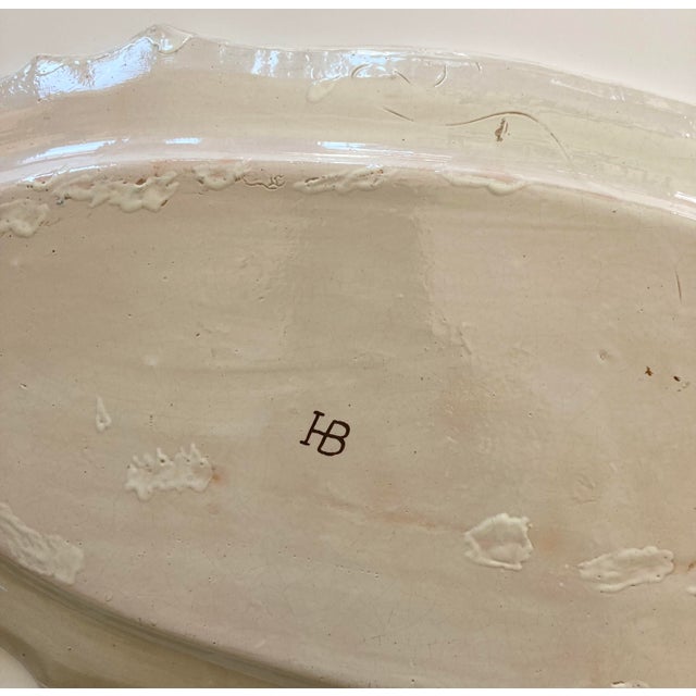 Late 19th Century Antique French Faience Hb Quimper Large Fish Platter 24" 19th C. For Sale - Image 5 of 8