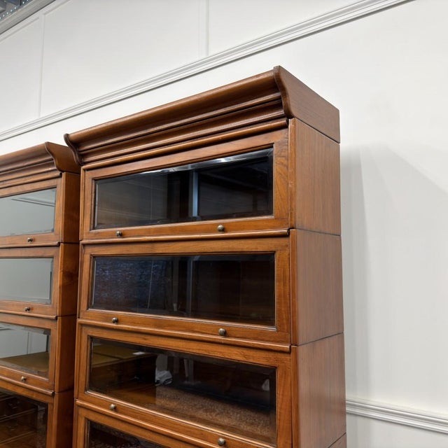 English Bookcases in the style of Globe Wernicke, Set of 2 For Sale - Image 10 of 15
