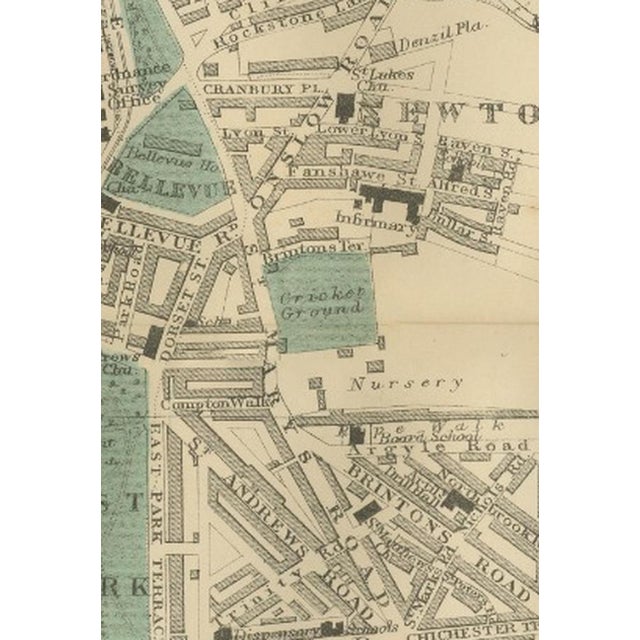 Antique Town Map of Southampton by George W. Bacon, 1885 For Sale - Image 11 of 15