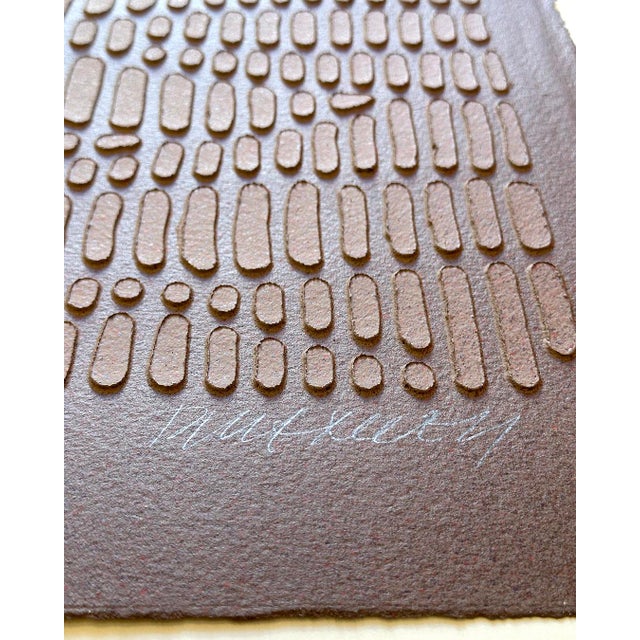 Late 20th Century Late 20th Century Paper Relief Signed Monotype 28 X 35 For Sale - Image 5 of 8