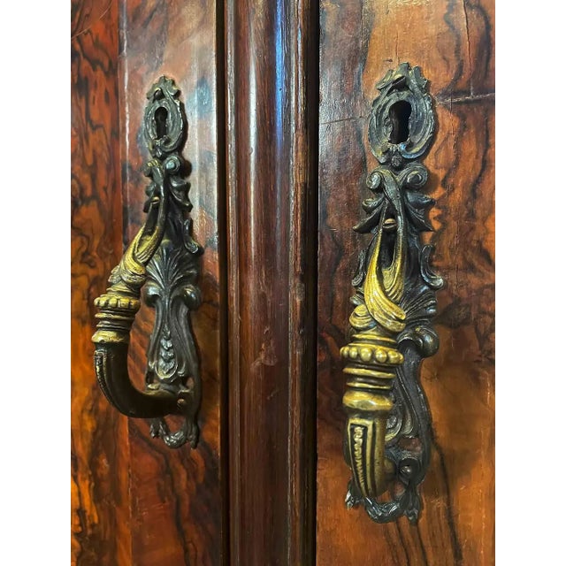 Antique Italian Burlwood Veneer Armoire For Sale - Image 4 of 12