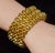 Late 20th Century Late 20th Century Italian Fope Flex’it Blue Sapphire Woven Triple Wrap Bangle Bracelet in 18k Yellow & White Gold For Sale - Image 5 of 15