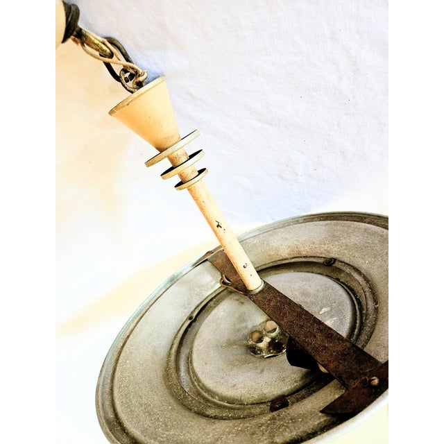 Vintage Art Deco Ufo Ceiling Light For Sale - Image 9 of 10
