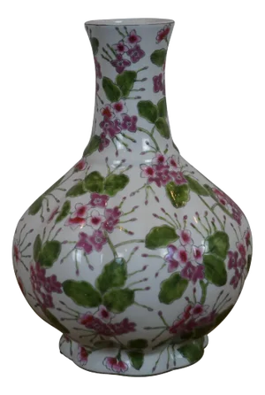 Late 20th Century Due Process Stables Chinoiserie Cherry Blossom Porcelain Mantel Vase Urn