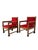 Art Deco Lounge Chairs in Oak and Velvet by Architect Schubad, 1920s, Set of 2 For Sale - Image 3 of 16