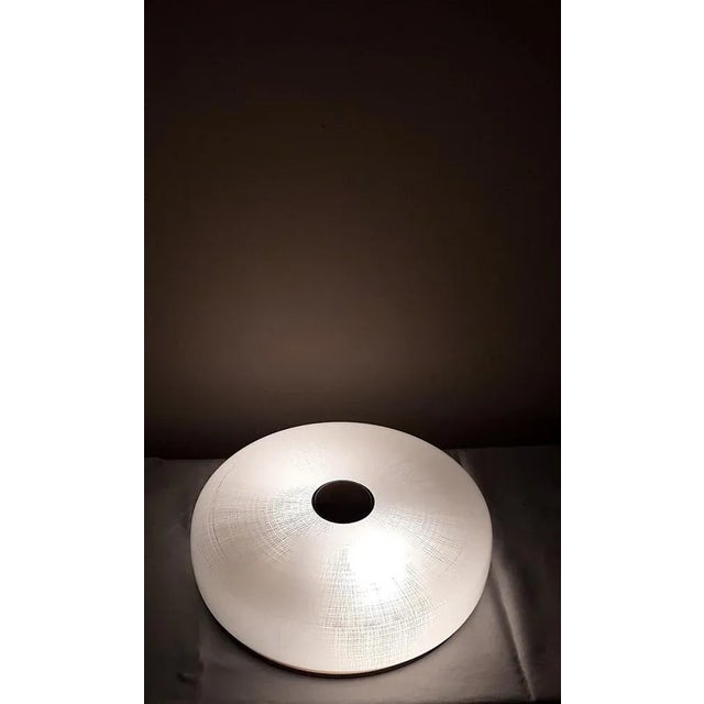 Vintage German 2-Flame Flat Ceiling Lamp in Brass-Colored Metal, 1970s For Sale - Image 6 of 8