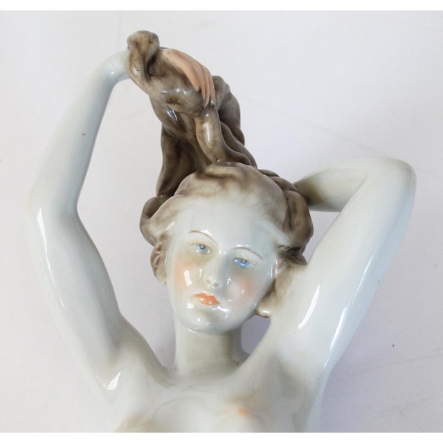 Vintage Herend Porcelain Nude Female Sculpture For Sale - Image 12 of 12