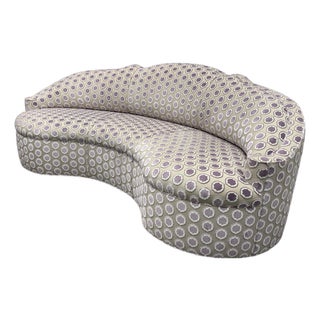 Fitzgerald Serpentine Sofa + Manuel Canovas Upholstery For Sale