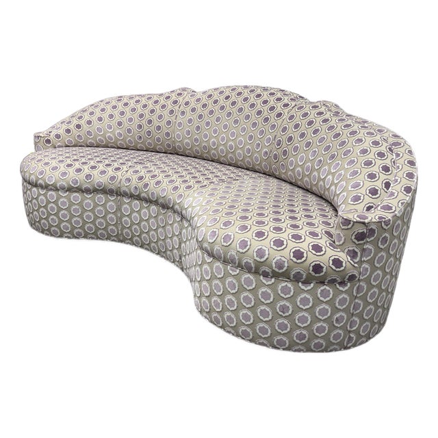 Fitzgerald Serpentine Sofa + Manuel Canovas Upholstery For Sale