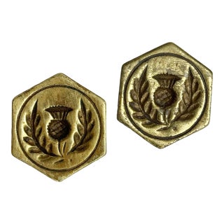 Vintage Brass Pineapple Molds, a Pair For Sale