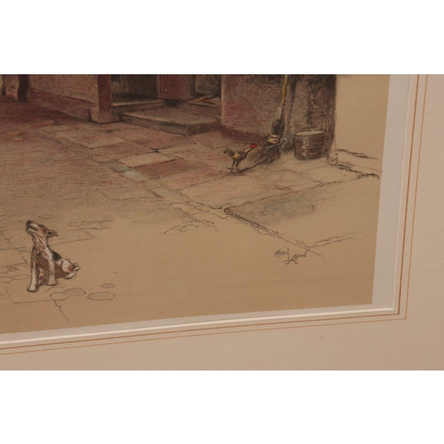 Antique Pencil-Signed Cecil Aldin Lithograph "The Red Lion, Banbury" c. 1923 Experience the evocative charm of the British...